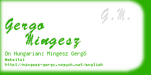gergo mingesz business card